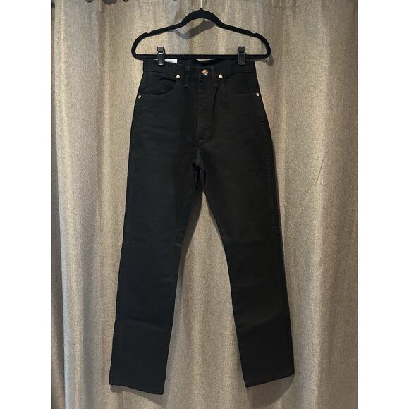 Black Wrangler Cowboy Natural Rise 14MWZ Slim Fit Womens Jeans 5x32 NEW - Picture 4 of 8